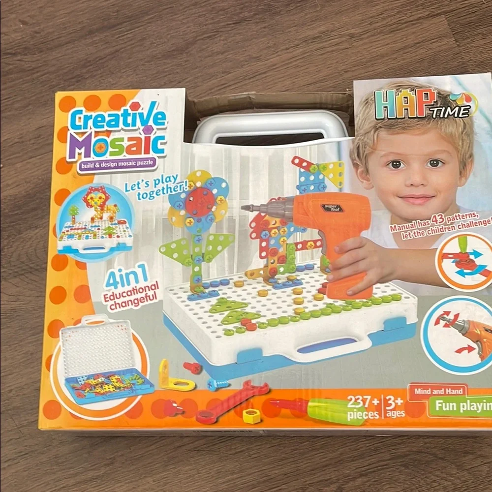 Hap Time Creative Mosaic 4-in -1 Educational Build and Design Ages 3+